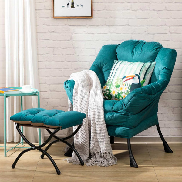 Armchair with deals matching ottoman